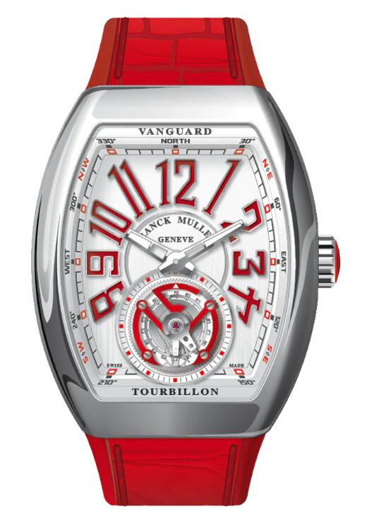 Best FRANCK MULLER Vanguard Tourbillon Stainless Steel - Red V 41 T (RG) (AC) (NR RGE AC) Replica Watch